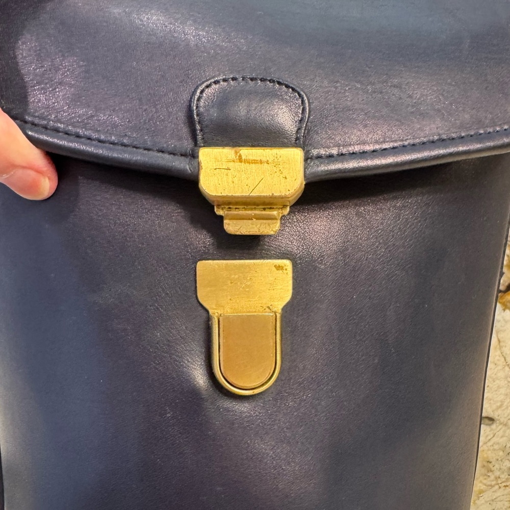 Rare Vintage Coach Jackson Navy Leather bag - Picture 11 of 11